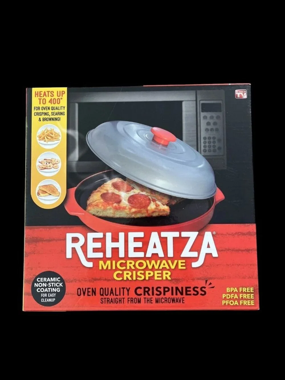 Reheatza Microwave Crisper Pizza Reheater 10